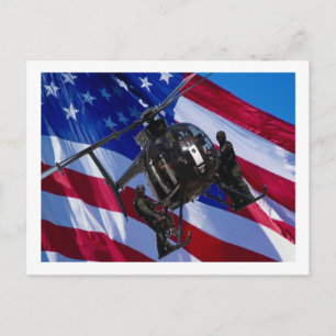 Black helicopter postcard