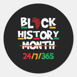 Black Heritage Black History Month 247365 Proud Classic Round Sticker