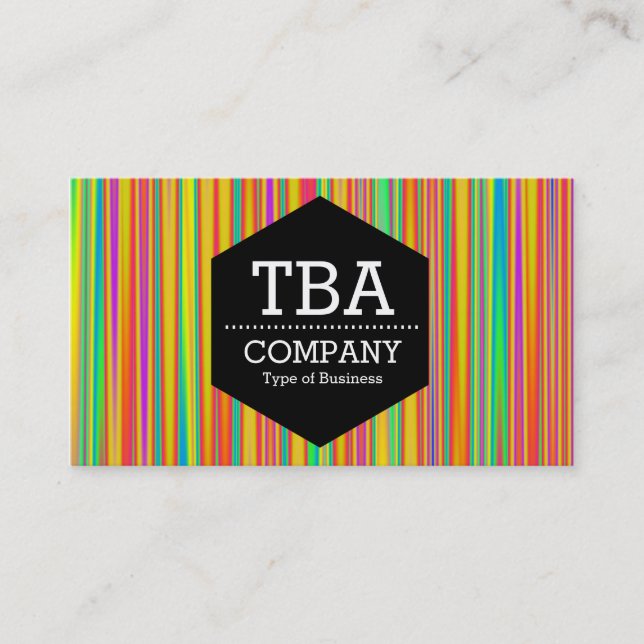 Black Hexagon - Abstract 120716(010) Business Card (Front)