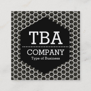 Black Hexagon - Honeycomb Warm Square Business Card