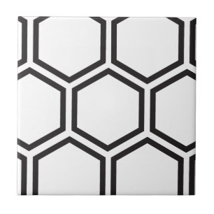 Black Hexagon pattern. Tile