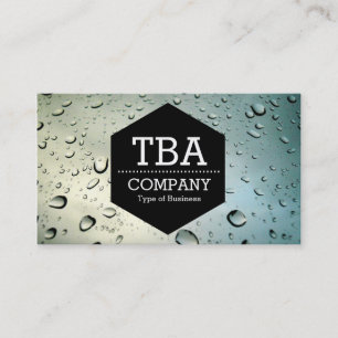 Black Hexagon - Rain on a Window Business Card