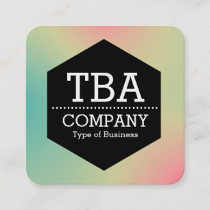 Black Hexagon - Soft Gradient Square Business Car Square Business Card