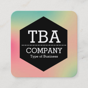 Black Hexagon - Soft Gradient Square Business Car Square Business Card
