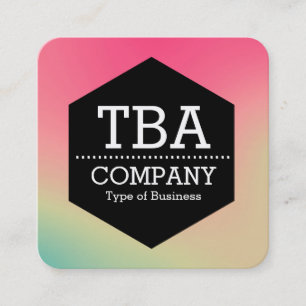 Black Hexagon - Soft Gradient Square Business Car Square Business Card