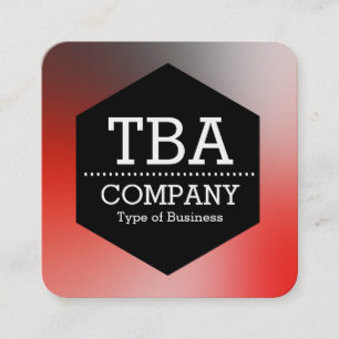 Black Hexagon - Soft Gradient Square Business Card