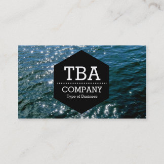 Black Hexagon - Sun on Water Business Card