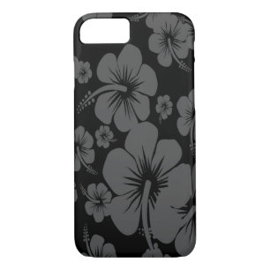 Black Hibiscus Hawaiian Print iPhone 8/7 Case