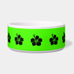 Black Hibiscus Neon Green