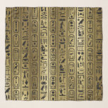 Black hieroglyphs pattern on Ancient Gold Scarf<br><div class="desc">Black hieroglyphs pattern on Ancient Gold</div>