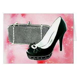 Black High Heel and Clutch