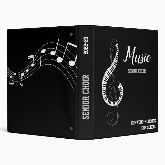 Black High School Choral Music 3 Ring Binder (Background)