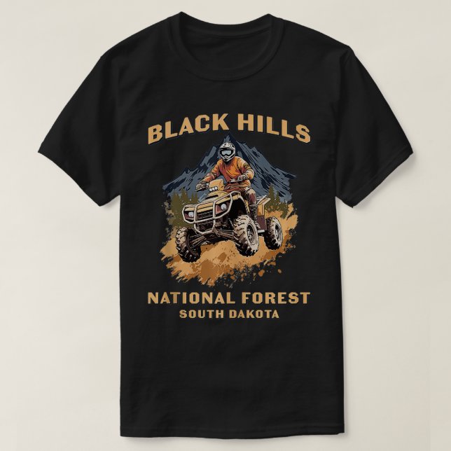 Black Hills National Forest ATV UTV OHV Quad Offro T-Shirt (Design Front)