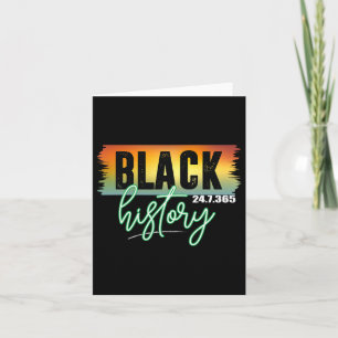 Black History 247365 Month Pride African American Card