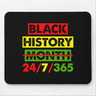 Black History 24 7 365 Africa Map Bhm Pride Afro W Mouse Pad