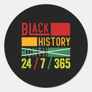 Black History 365 Black History Month Celebrate Bl Classic Round Sticker