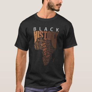 Black History Africa Map Melanin Proud 2022 T-Shirt