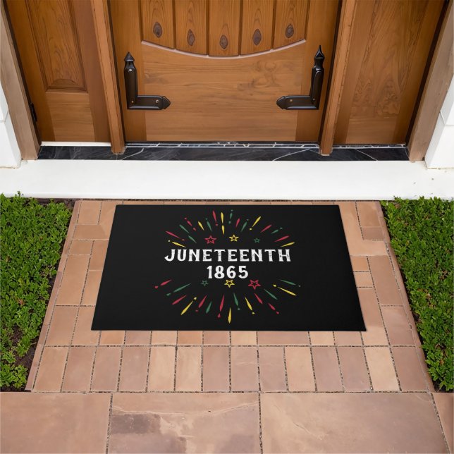 Black History African American Juneteenth 1865 Doormat (Outdoor)
