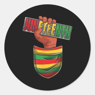 Black History Afro American African Freedom Classic Round Sticker