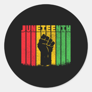 Black History Afro American African Freedom Classic Round Sticker