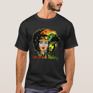 Black History Afro Woman Praying God Melanin Queen T-Shirt