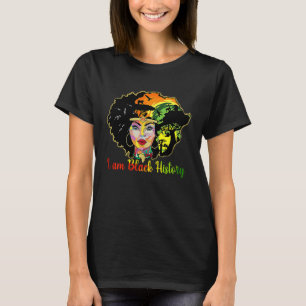 Black History Afro Woman Praying God Melanin Queen T-Shirt