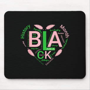 Black history aka inspired heart women girl  mouse pad