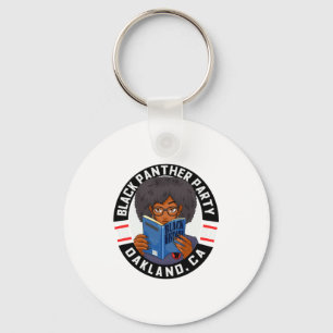 Black History Book Panther Party Educated Girl 196 Keychain