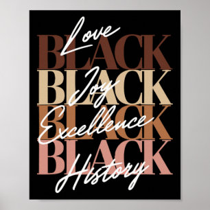 Black History Design For Women Black Love Melanin Poster
