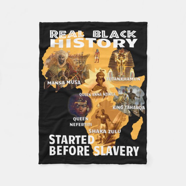 Black History Didn't Start With Slavery  Fleece Blanket (Front)