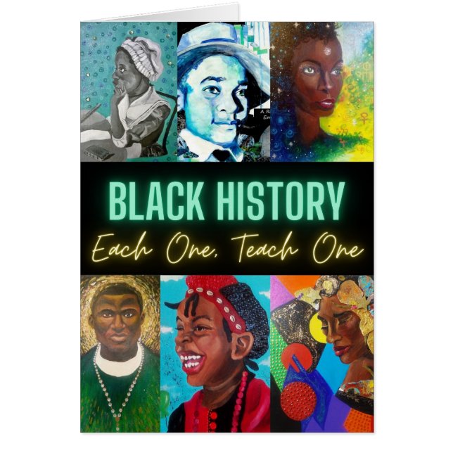 Black History- Each One Teach One Notecard (Front)