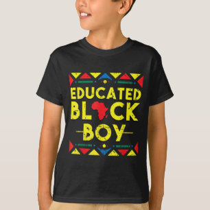 Black History Educated Black Boy African Colours G T-Shirt