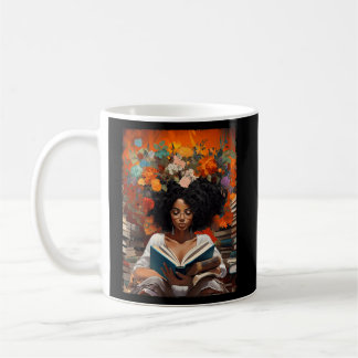 Black History Educated Reading Book Melanin Queen  Coffee Mug