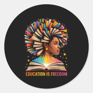 Black History Education Is Dom Books Black History Classic Round Sticker