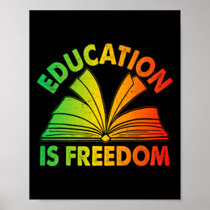 Black History Education Is Freedom Books Black His Poster