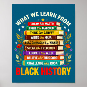 Black history education learning pride poster