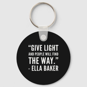 Black History - Ella Civil Rights Baker African Am Keychain