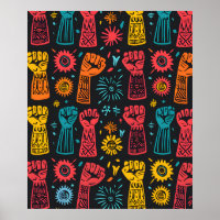 Black History Empowering Fist Pattern 1