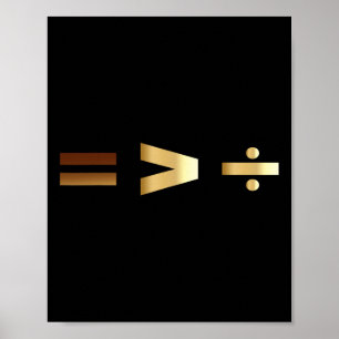 Black History Equality Is Greater Than Division Af Poster