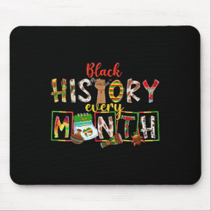 Black History Every Month Fist Hand Afro African P Mouse Pad