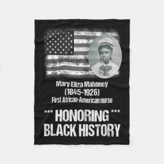 Black History Featuring 1st African American Nurse Fleece Blanket