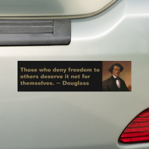 Black History: Fred Douglass Civil Rights 1845 Bumper Sticker