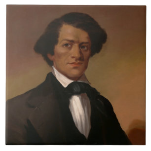 Black History: Fred Douglass Civil Rights 1845 Tile