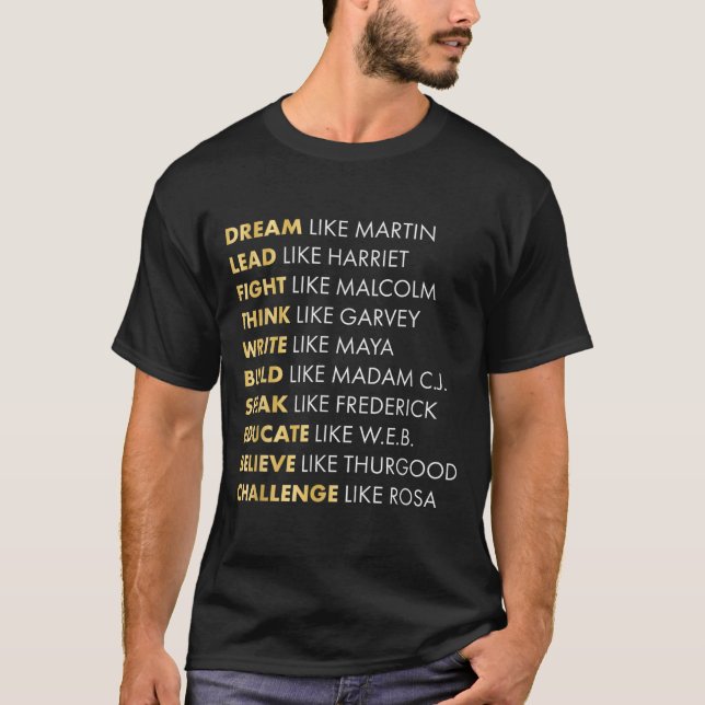 Black History Funny Dream Like Martin T-Shirt (Front)