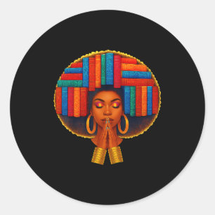 Black History Girl Women Book Lover Education Is F Classic Round Sticker