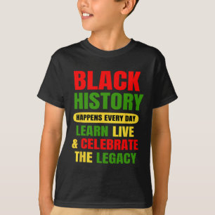 Black History Happens Every Day Black History Mont T-Shirt