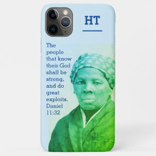 Black History HARRIET TUBMAN Monogram Blue iPhone 11 Pro Max Case