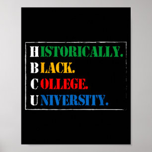 Black History Hbcu Historically Black College And  Poster