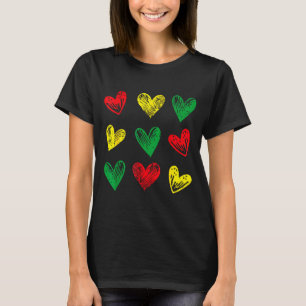 Black history hearts african american girls kids T-Shirt