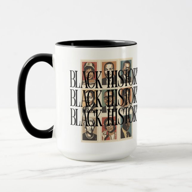 Black History Heritage Figures Ceramic Mug (Left)
